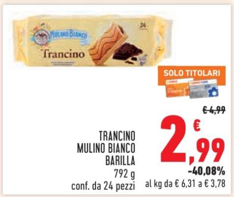 TRANCINO MULINO BIANCO BARILLA