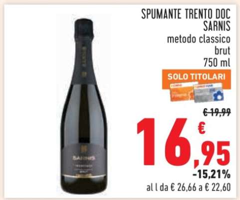 SPUMANTE TRENTO DOC SARNIS