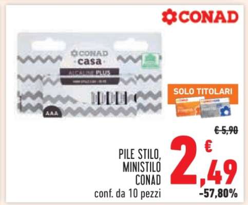 PILE STILO, MINISTILO CONAD