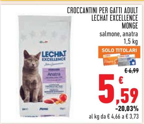 CROCCANTINI PER GATTI ADULT LECHAT EXCELLENCE MONGE