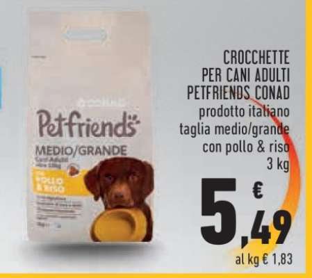CROCCHETTE PER CANI ADULTI PETFRIENDS CONAD