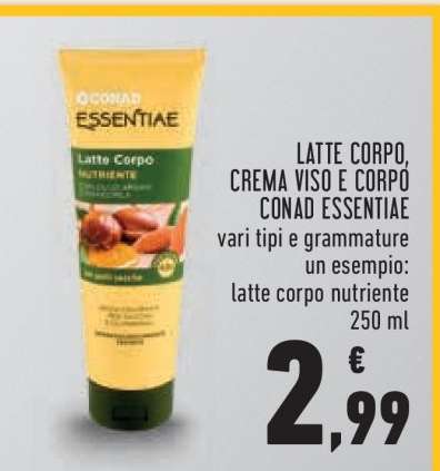 LATTE CORPO CONAD ESSENTIAE