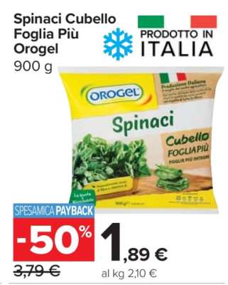 Spinaci Cubello Foglia Più Orogel