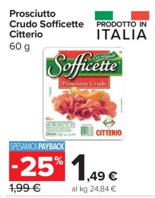 Prosciutto Crudo Sofficette Citterio