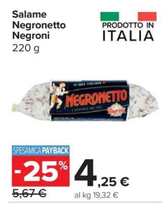 Salame Negronetto Negroni
