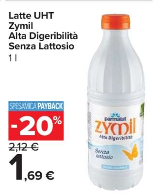 Latte UHT Zymil Alta Digeribilità Senza Lattosio