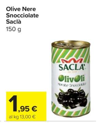 Olive Nere Snocciolate Saclà