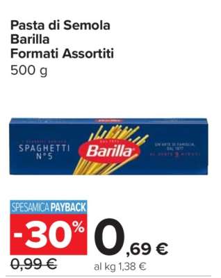 Pasta di Semola Barilla Formati Assortiti