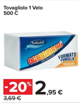 Tovagliolo 1 Velo 500 C