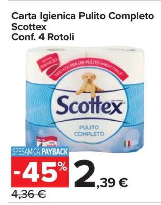 Carta Igienica Pulito Completo Scottex