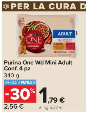 Purina One Wd Mini Adult Conf. 4 pz