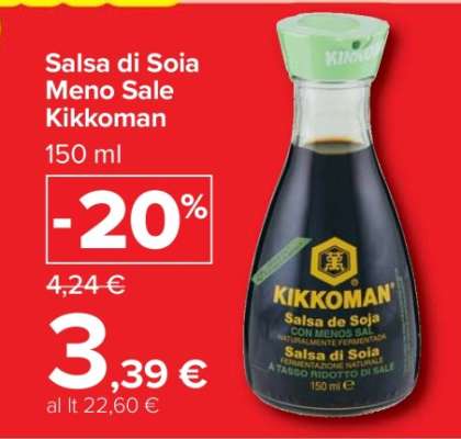 Salsa di Soia Meno Sale Kikkoman