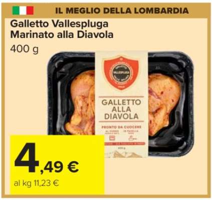 Galletto Vallespluga Marinato alla Diavola