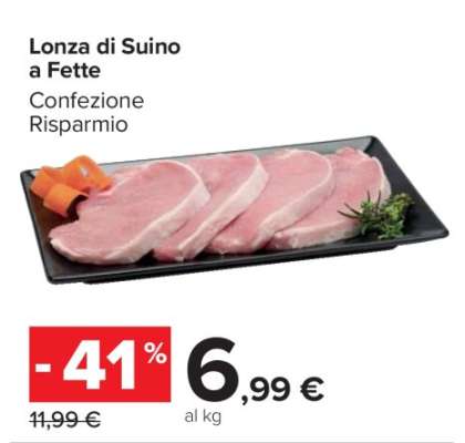 Lonza di Suino a Fette
