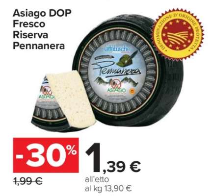 Asiago DOP Fresco Riserva Pennanera