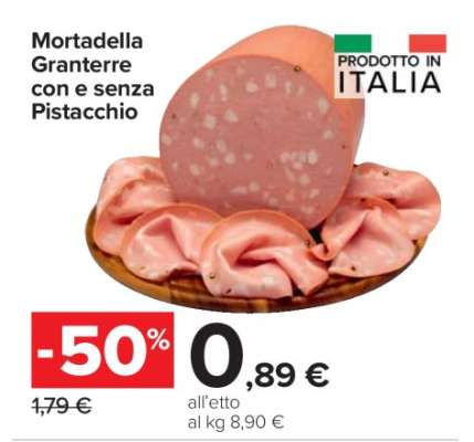 Mortadella Granterre con e senza Pistacchio