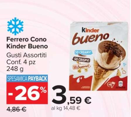 Ferrero Cono Kinder Bueno