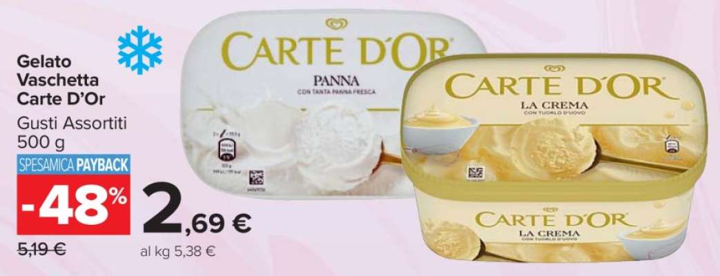 Gelato Vaschetta Carte D’Or