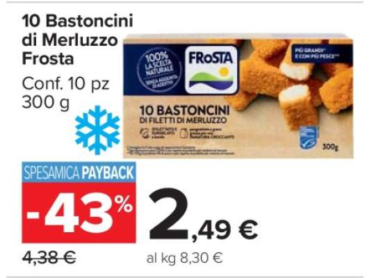 10 Bastoncini di Merluzzo Frosta