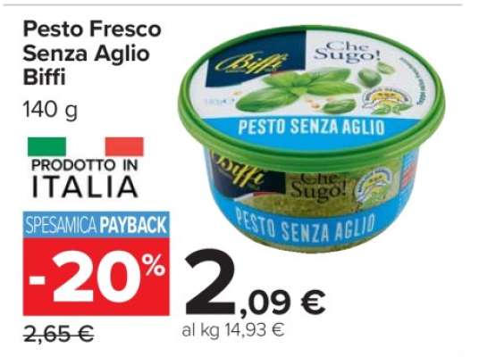 Pesto Fresco Senza Aglio Biffi