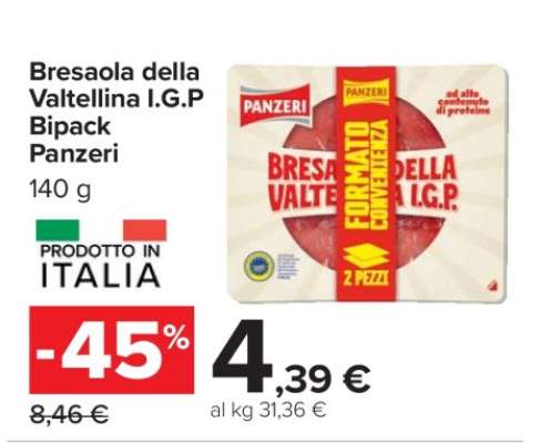 Bresaola della Valtellina I.G.P Bipack Panzeri
