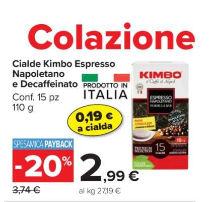 Cialde Kimbo Espresso Napoletano e Decaffeinato