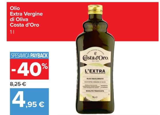 Olio Extra Vergine di Oliva Costa d'Oro