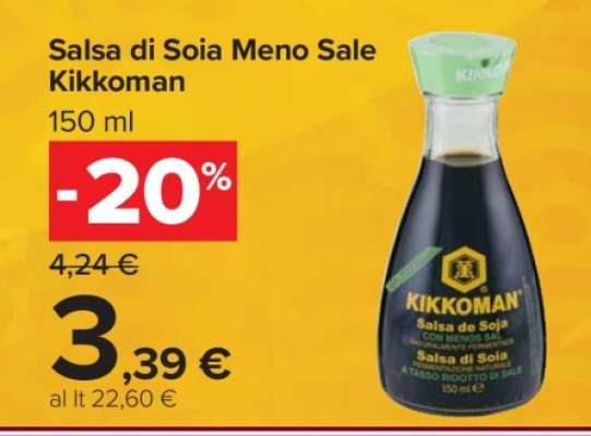 Salsa di Soia Meno Sale Kikkoman