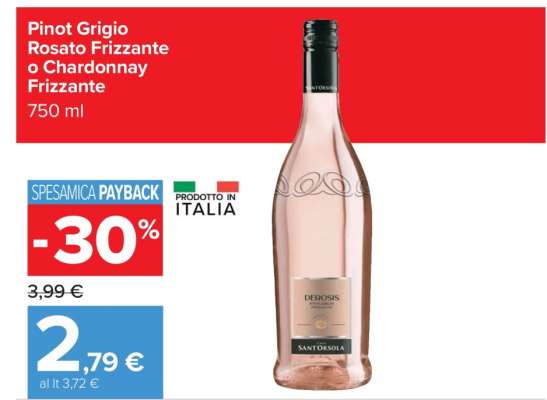 Pinot Grigio Rosato Frizzante o Chardonnay Frizzante