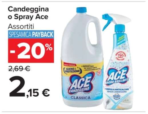 Candeggina o Spray Ace