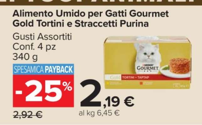 Alimento Umido per Gatti Gourmet Gold Tortini e Straccetti Purina