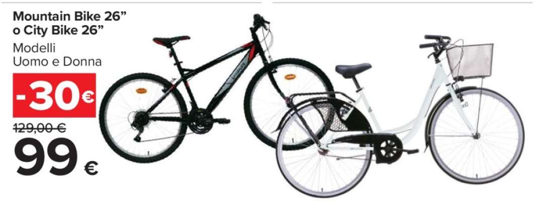 Mountain Bike 26” o City Bike 26”