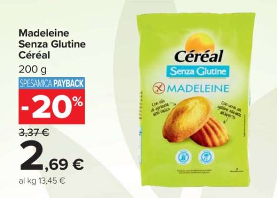 Madeleine Senza Glutine Céréal