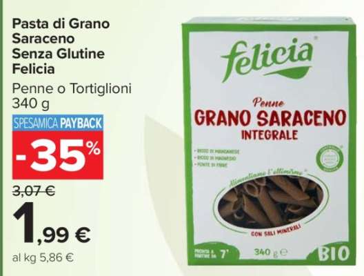 Pasta di Grano Saraceno Senza Glutine Felicia