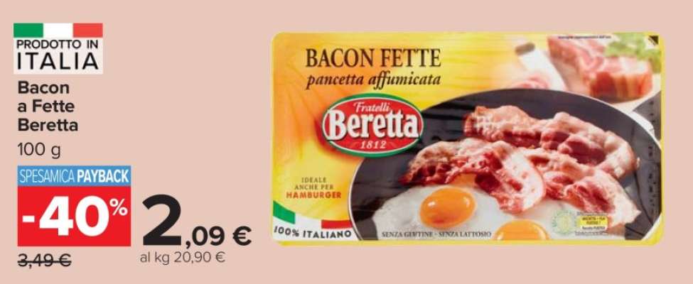 Bacon a Fette Beretta
