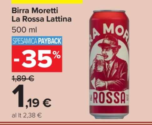 Birra Moretti La Rossa Lattina