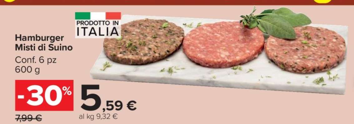 Hamburger Misti di Suino