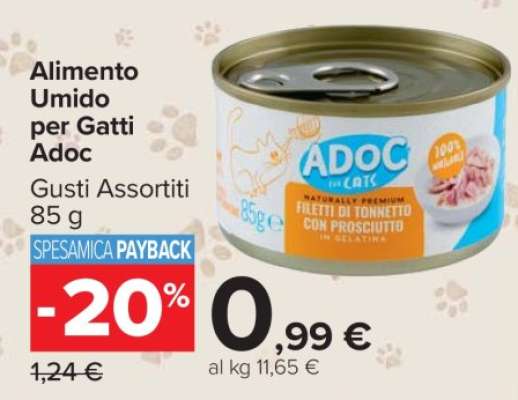 Alimento Umido per Gatti Adoc