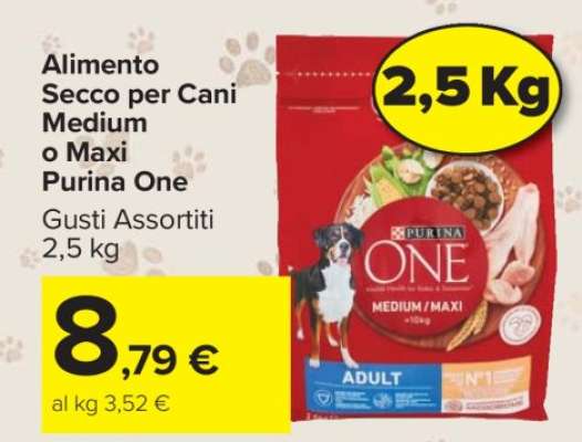 Alimento Secco per Cani Medium o Maxi Purina One