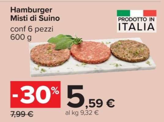 Hamburger Misti di Suino