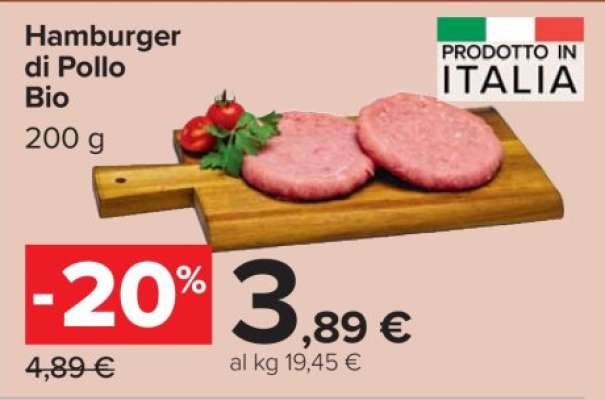 Hamburger di Pollo Bio