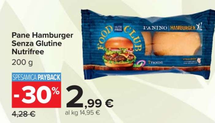 Pane Hamburger Senza Glutine Nutrifree