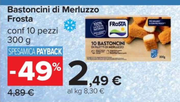 BASTONCINI DI MERLUZZO FROSTA