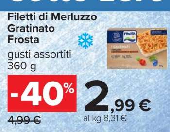 Filetti di Merluzzo Gratinato Frosta