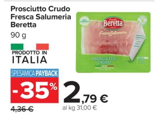 PROSCIUTTO CRUDO FRESCA SALUMERIA BERETTA