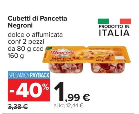 Cubetti di Pancetta Negroni