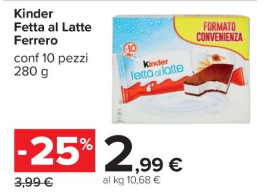 Kinder Fetta al Latte Ferrero