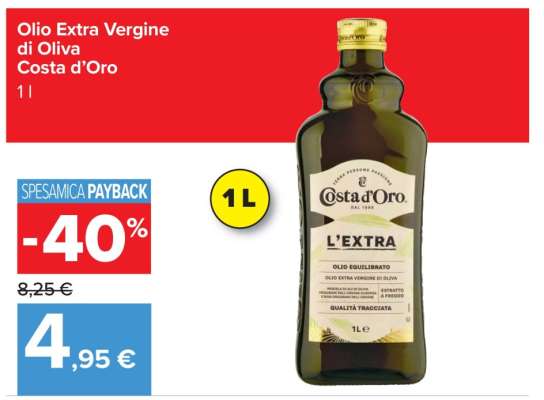 Olio Extra Vergine di Oliva Costa d'Oro