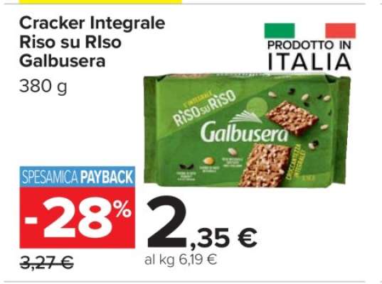 Cracker Integrale Riso su Riso Galbusera