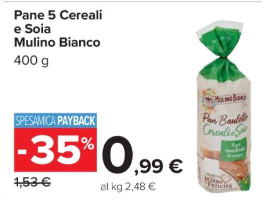 Pane 5 Cereali e Soia Mulino Bianco